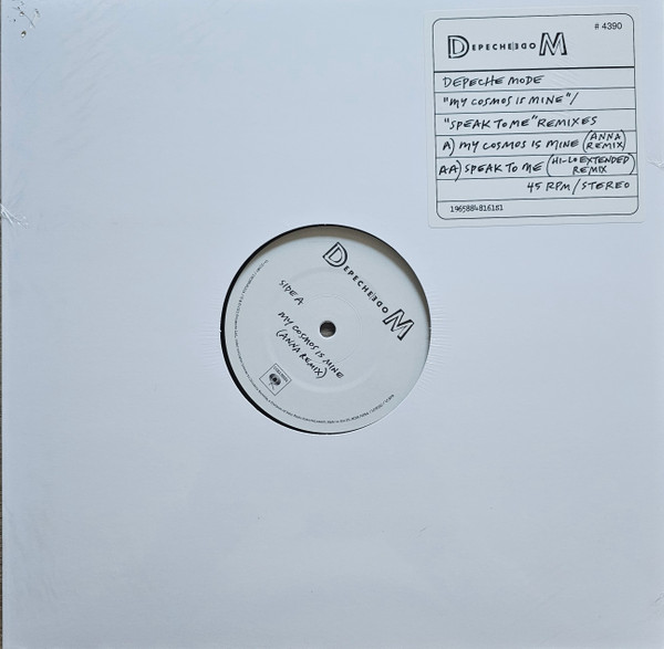 DEPECHE MODE - MY COSMOS IS MINE / SPEAK TO ME (Remixes) (Ltd no: 4864)